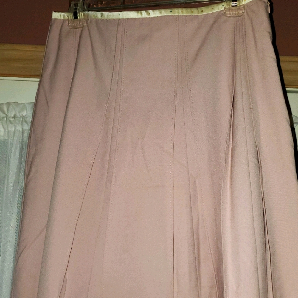 The Limited pink pleated linen skirt